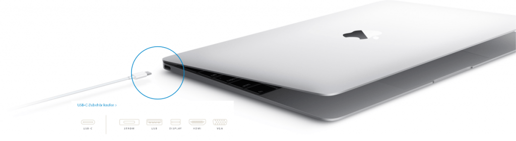 MacBook Anschluss USB Typ C