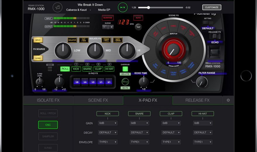 Neu: Pioneer RMX-1000 Effekt App für iPad