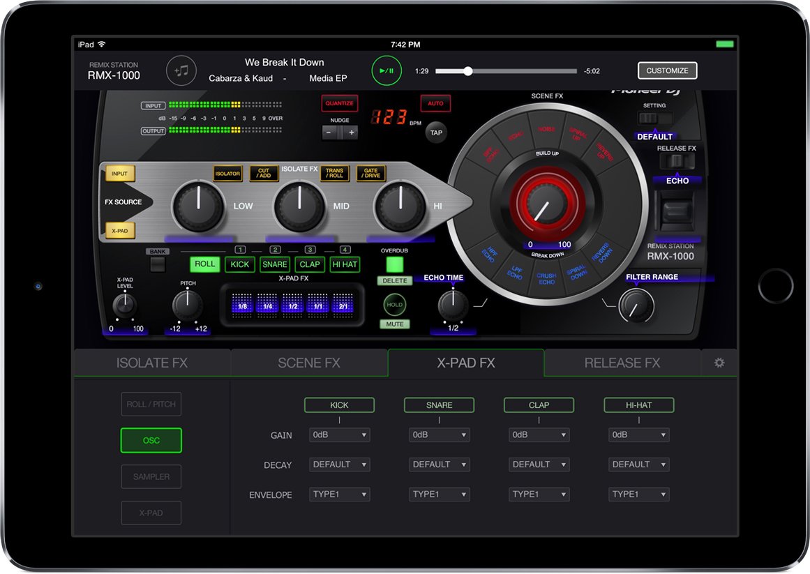 Neu: Pioneer RMX-1000 Effekt App für iPad