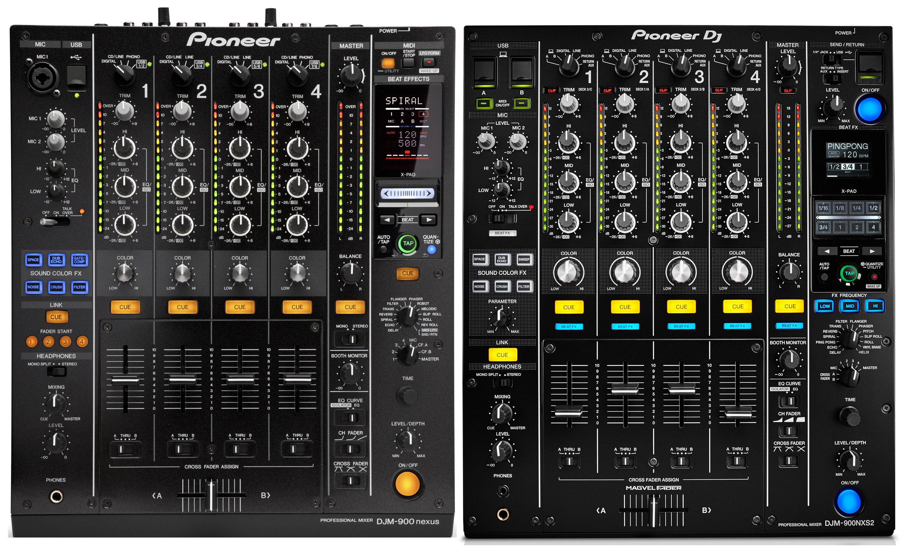 Pioneer DJM-900NXS2 vs. DJM-900NXS - Was ist neu?
