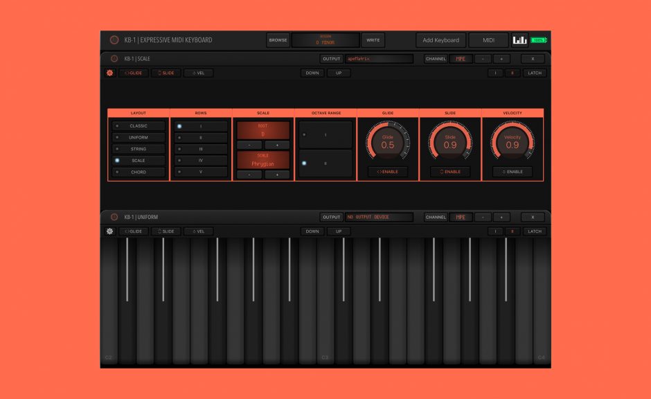 KB-1 macht aus iPhone oder iPad ein MPE-fähiges MIDI Keyboard