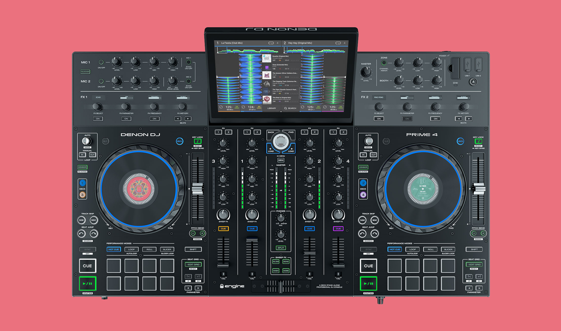 Denon DJ präsentiert Prime 4: stand-alone DJ-System mit vier Kanälen
