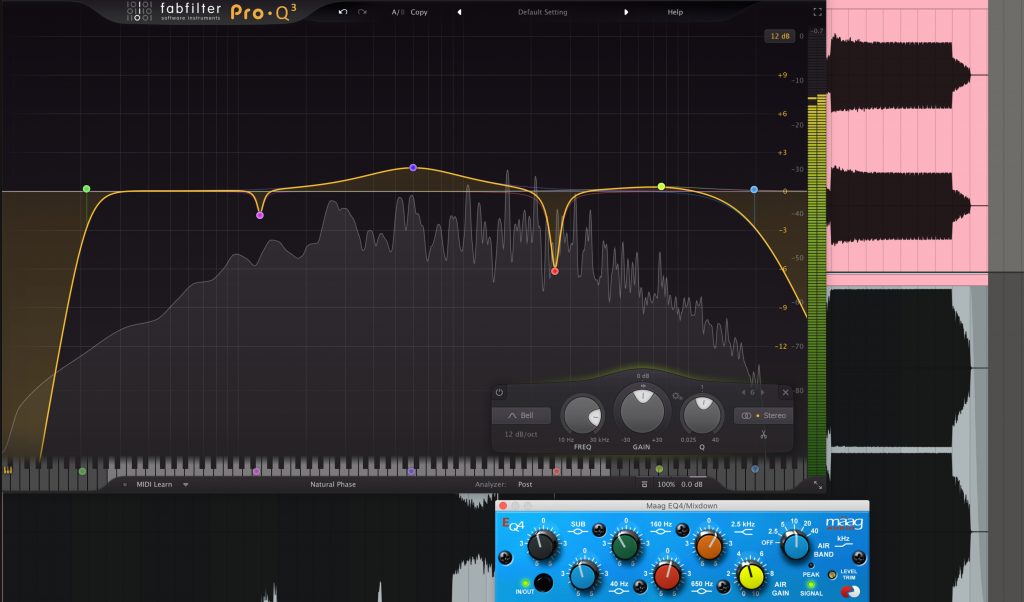 Fabfilter Pro-Q 3 und Plugin-Alliance Maag EQ4.