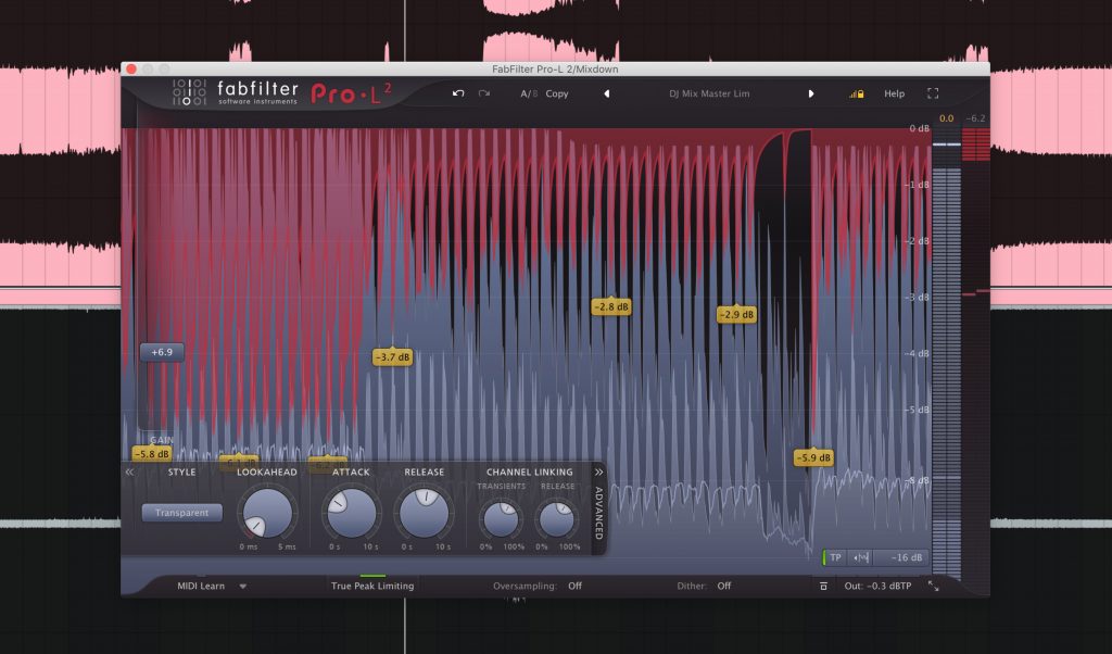 Fabfilter Pro-L 2 Limiter.