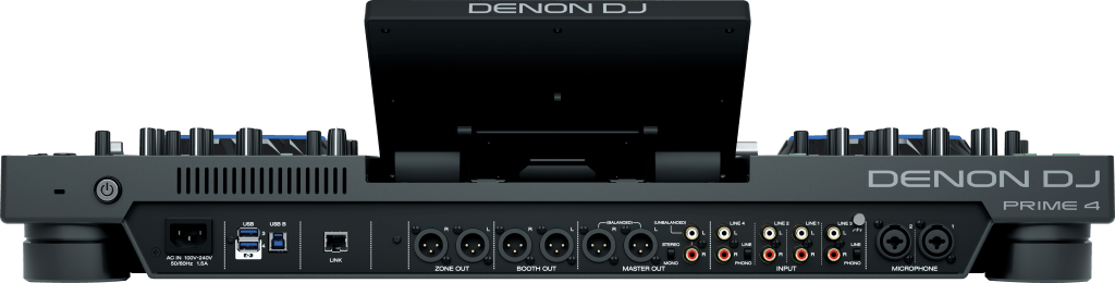 Denon DJ Prime 4 Rückseite.