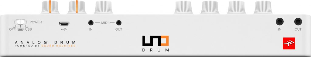 Die Anschlüsse des UNO Drum von IK Multimedia.