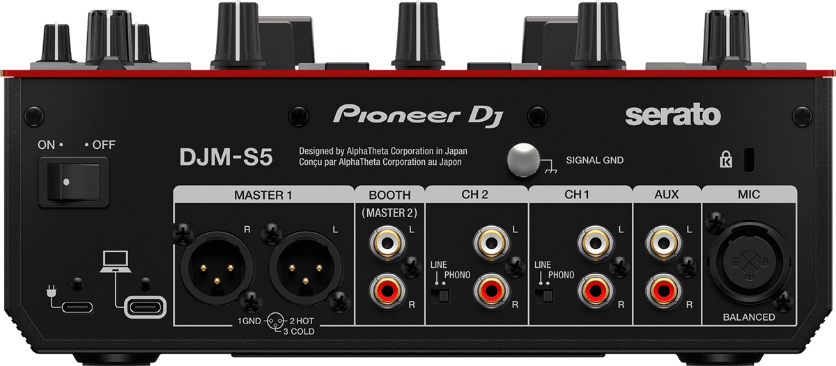  Pioneer DJ DJM-S5 Anschlüsse.