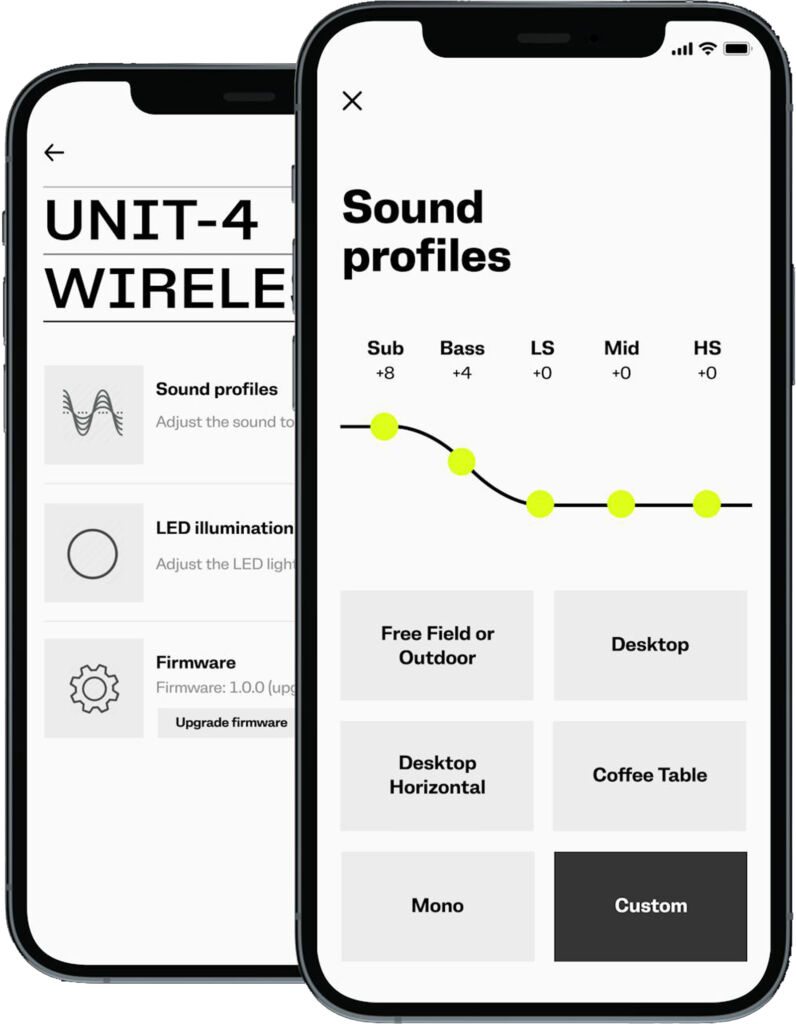 AIAIAI UNIT-4 Wireless+ App Screenshot.