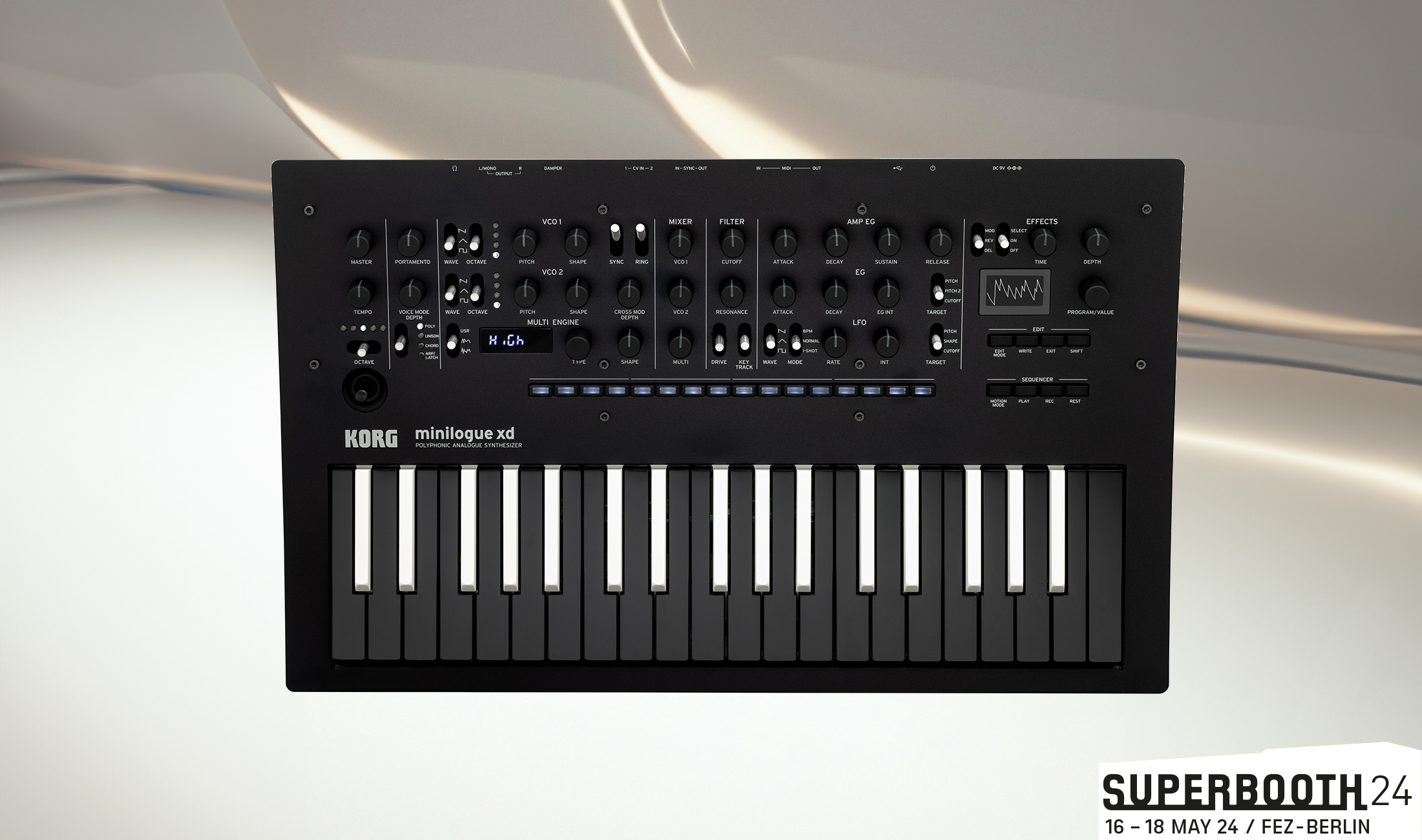 Korg präsentiert drei Neuigkeiten auf der Superbooth 24.