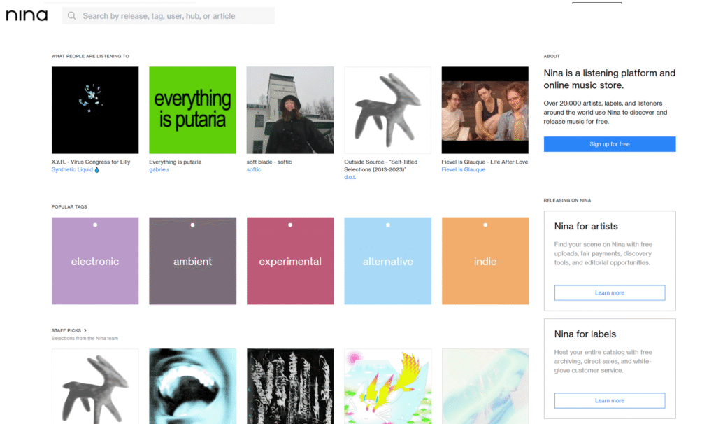 Bandcamp Altertive: Nina