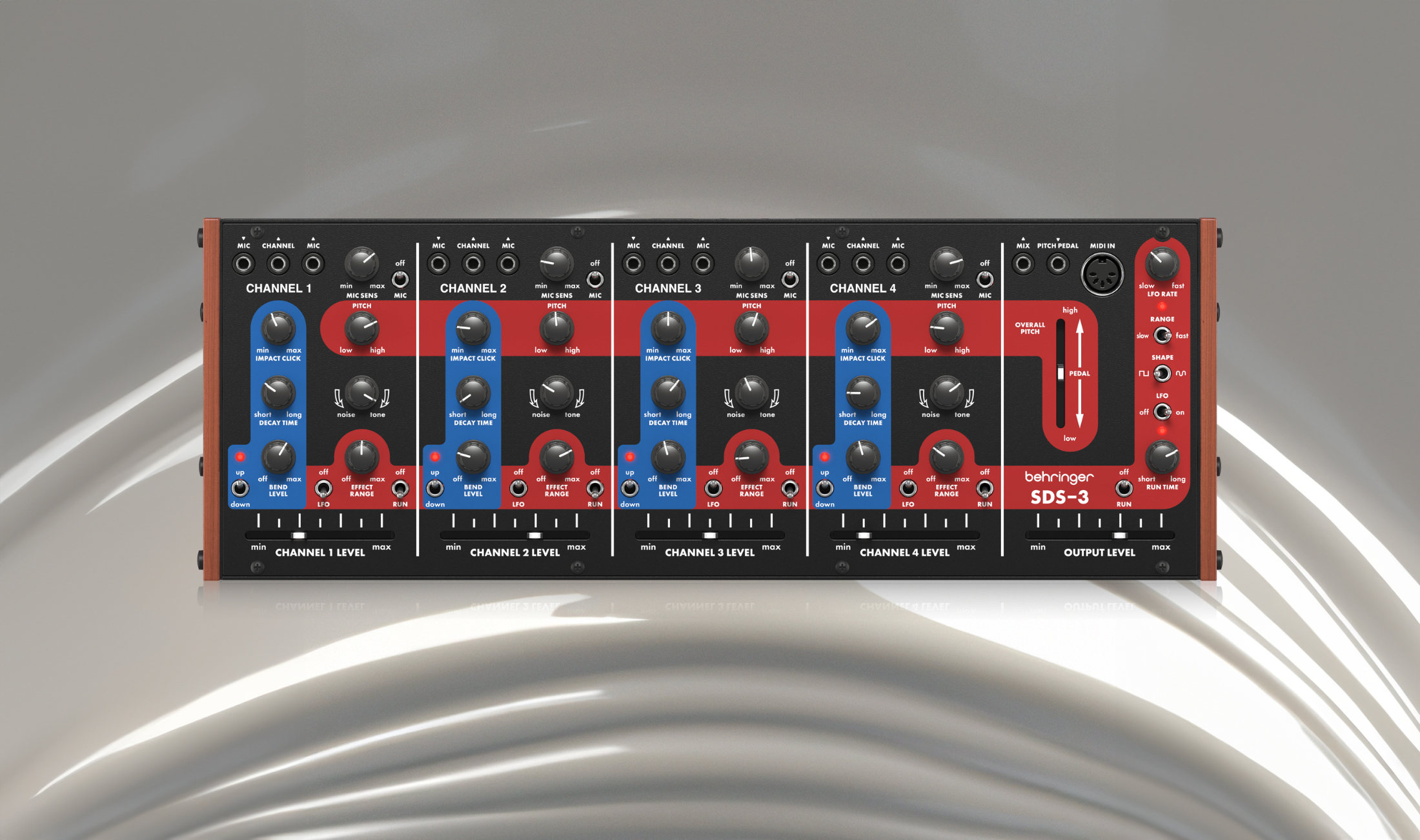 Behringer SDS-3: Analoge Drum-Hommage an Simmons-Kultgerät angekündigt