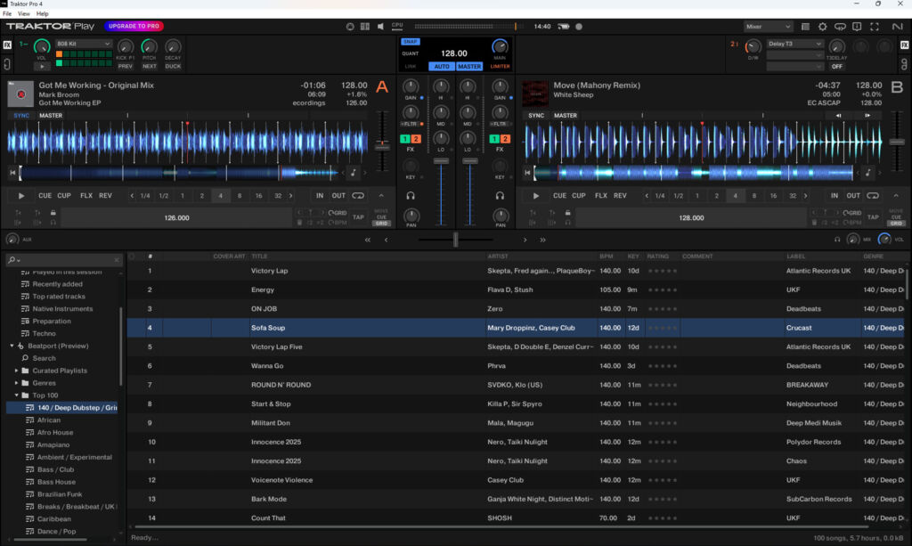 Der Unterbau von Traktor Play ist die professionelle Software Traktor Pro 4.