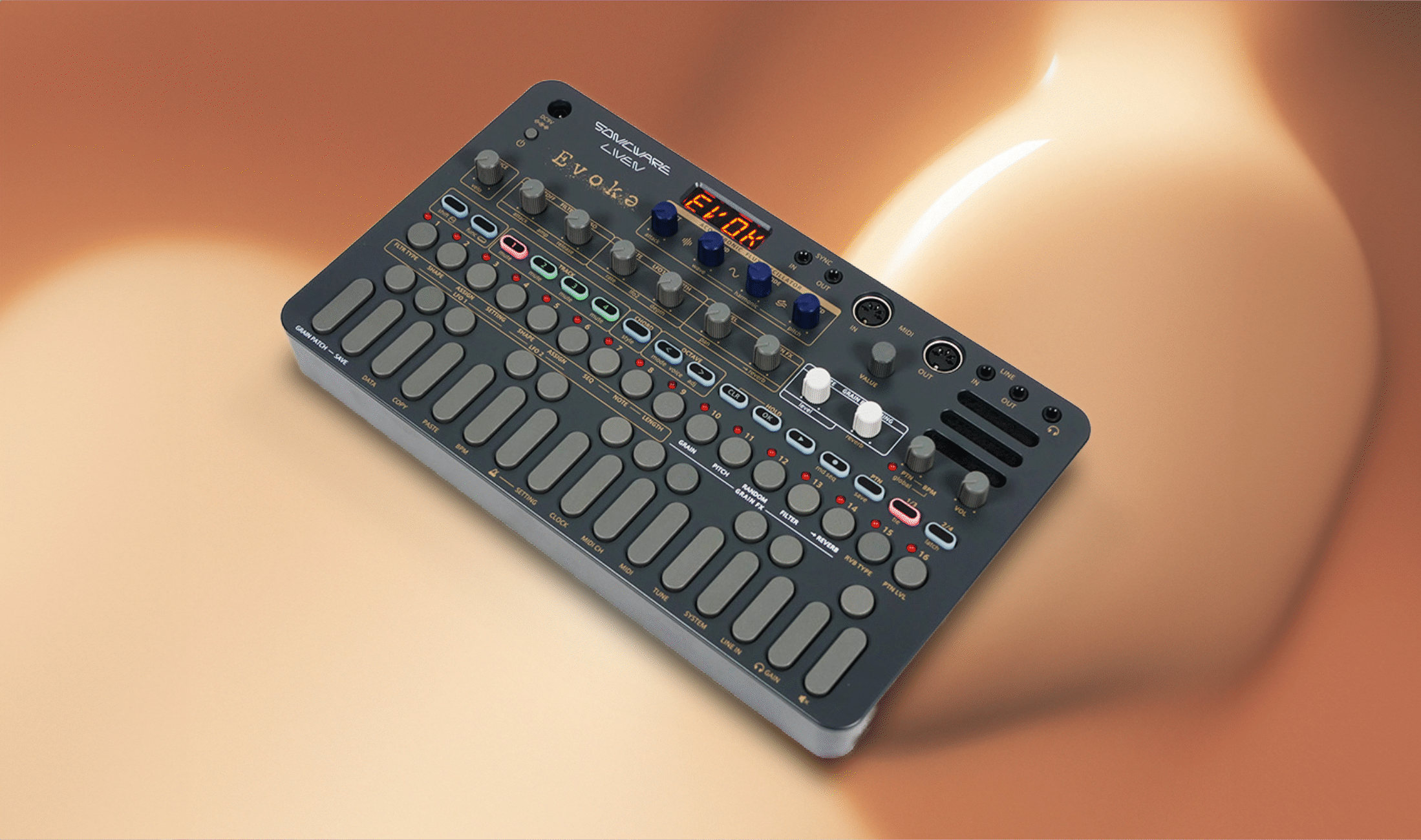 Test: Sonicware LIVEN Evoke -Acoustronic Synthesizer mit Granulareffekt und Sequenzer