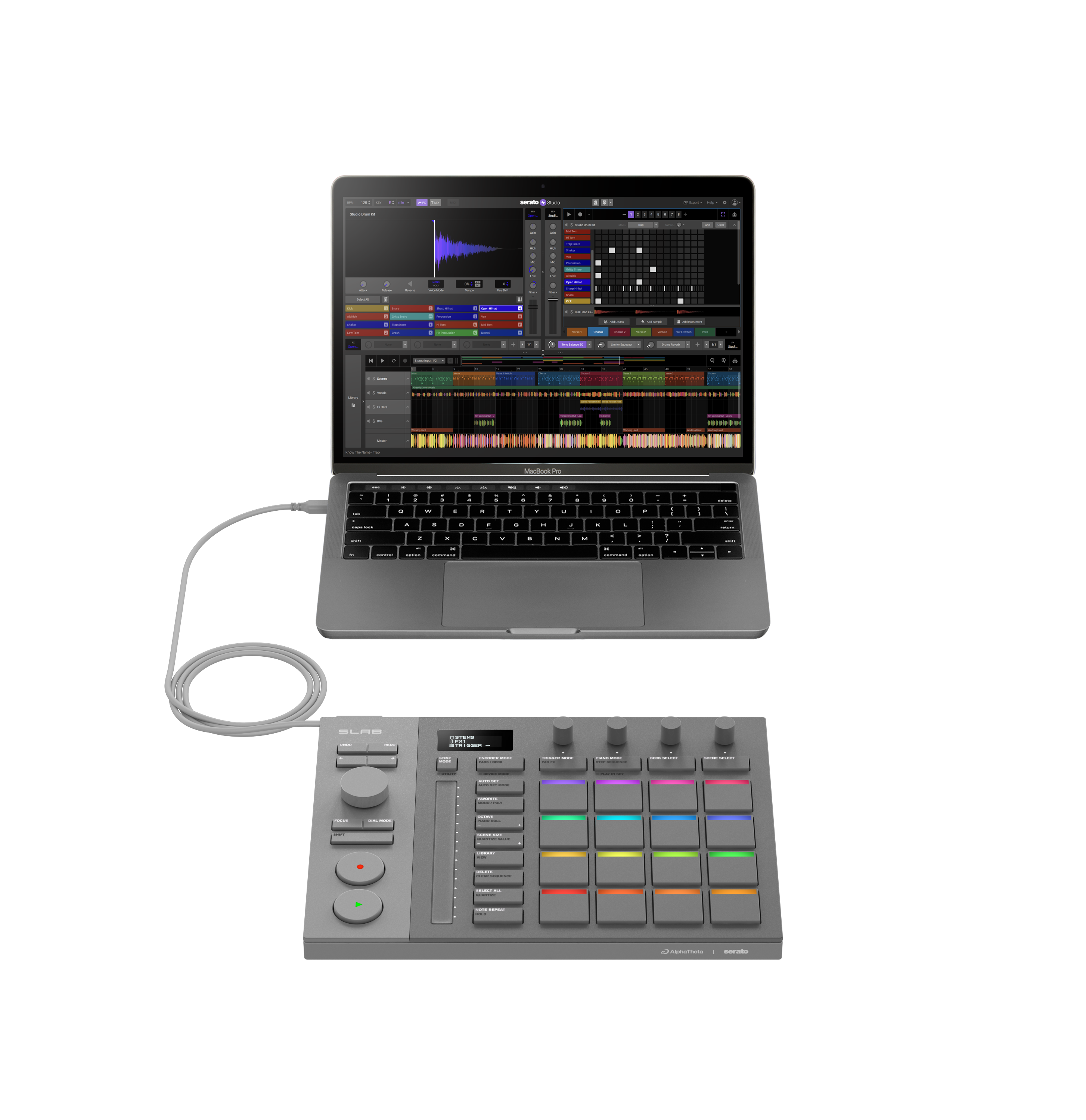 Mit dem SLAB lassen sich perkussive und tonale Sounds einspielen.