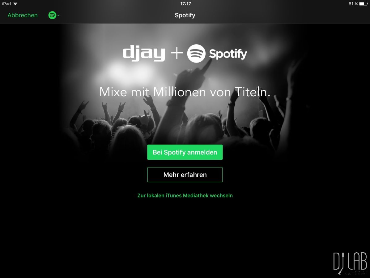 Zugriff auf Spotify