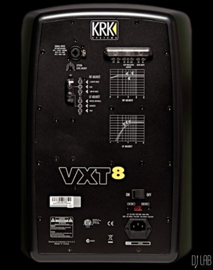 KRK VXT8 Anschlüsse und Einstellmöglichkeiten